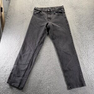 Architect Jeans Men's 33x34 Black Cotton Denim Straight Relaxed Workwear Travel